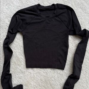 Women's Black Long Sleeve Top